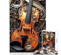 Jigsaw Puzzle 1000 Piece for Adults Musical Violin Practical Game Learning Educational Home Decoration Toys Artists' Collection, Fine Arts (50X75cm)