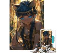 Jigsaw Puzzle 1000 Piece for Adults Mystical Feline Enchantres Challenging To Complete Pattern Assembly Home Decoration Toys for And from 14 Years And over (38X26CM)