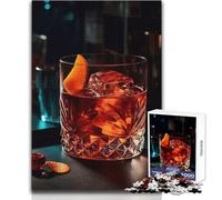 Jigsaw Puzzle 1000 Piece for Adults Negroni Cocktail Educational Game Hand Speed Race Gift For Birthdays Size 38x52cm