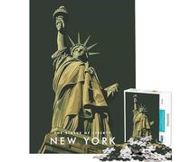 Jigsaw Puzzle 1000 Piece for Adults New York Statue of Liberty Educational Game Learning Educational Toys Great Gifts And Toys Suitable for Couples (Size 75x50cm)