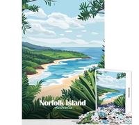 Jigsaw Puzzle 1000 Piece for Adults Norfolk Island Beach Home Decoration Toys Funny Gift Educational Games for Birthday, Chrismas Size 50x75cm