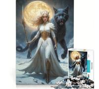 Jigsaw Puzzle 1000 Piece for Adults North Goddess Freya Hands-on Game Improve Memory Artists Collection Fine Art 38x26cm