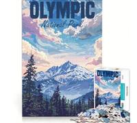 Jigsaw Puzzle 1000 Piece for Adults Olympic National Park USA Hands-on Game Improve Memory Artists Collection Fine Art 38x26cm