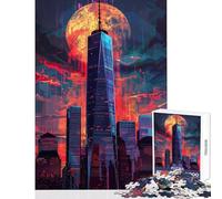 Jigsaw Puzzle 1000 Piece for Adults One World Trade Center NY Impossible Game Learning Educational DIY Toys Artists' Collection, Fine Arts (26X38cm)