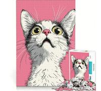 Jigsaw Puzzle 1000 Piece for Adults Original Curious Cat Art Hands-on Game Improve Memory Artists Collection Fine Art 38x26cm