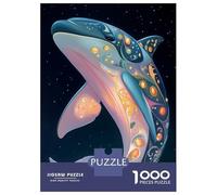 Jigsaw Puzzle 1000 Piece for Adults Ornate Dolphin in Space Puzzles for Adults Family Game Birthday Present Deal As Gifts for The Whole Family 70x50cm/1000pcs