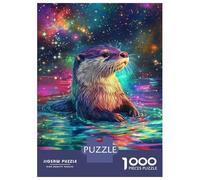 Jigsaw Puzzle 1000 Piece for Adults Otter in Starlight Adult Jigsaw Relaxing Games Hand Speed Race Unique Birthday And Gifts 52x38cm/1000pcs