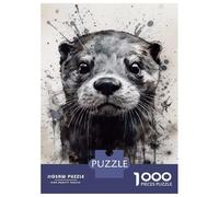 Jigsaw Puzzle 1000 Piece for Adults Otter Wild Elegance Jigsaw Puzzle Fun Games A Work of Art Deal As Gifts for The Whole Family 52x38cm/1000pcs