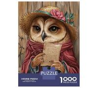 Jigsaw Puzzle 1000 Piece for Adults Owl Reading Letter Puzzles for Adults Toy Wall Decor But Fun And Humorous Unique Birthday And Gifts 52x38cm/1000pcs