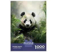 Jigsaw Puzzle 1000 Piece for Adults Panda Bamboo Wall Art Print Adult Jigsaw Puzzle Brain Teaser Game Hand Speed Race Stress Reduction Gifts 38x26cm/1000pcs