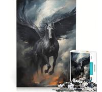 Jigsaw Puzzle 1000 Piece for Adults Pegasus in Literature, Impossible Game, Analysis And Logic, Enhance Love between Couples 38x26cm