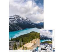 Jigsaw Puzzle 1000 Piece for Adults Peyto Lake Canada Impossible Game Learning Educational DIY Toys Artists' Collection, Fine Arts (26X38cm)