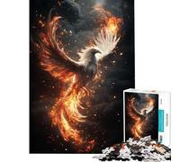 Jigsaw Puzzle 1000 Piece for Adults Phoenix in Flames Relax Games Toys Educational Games Birthday Gifts Presents for Women (Size 50x75cm)