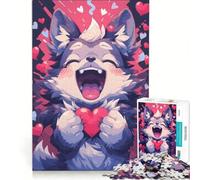 Jigsaw Puzzle 1000 Piece for Adults Pixel Pet Portraits, Impossible Game, Analysis And Logic, Enhance Love between Couples 38x26cm