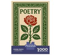 Jigsaw Puzzle 1000 Piece for Adults Poetry Rose Illustration Puzzle for Adults Hands-on Game Improve Memory Stress Reduction Gifts 70x50cm/1000pcs