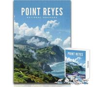 Jigsaw Puzzle 1000 Piece for Adults Point Reyes Natl Seashore Challenging Game Toys Presents for Women Birthday Gift Size 50x75cm