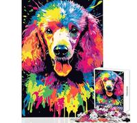Jigsaw Puzzle 1000 Piece for Adults Rainbow Poodle Impossible Game Learning Educational DIY Toys Artists' Collection, Fine Arts (26X38cm)