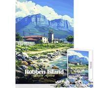 Jigsaw Puzzle 1000 Piece for Adults Robben Island Landscape Impossible Game Learning Educational DIY Toys Artists' Collection, Fine Arts (26X38cm)