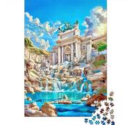 Jigsaw Puzzle 1000 Piece for Adults Rome's Trevi Fountain A Dreamy Scenery Jigsaws for Adults Family Game Wall Decoration Deal As Gifts for The Whole Family 52x38cm/1000pcs