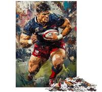 Jigsaw Puzzle 1000 Piece for Adults Rugby Rush Power And Passion Hands-on Game Suitable for Couples Home Decoration Toys Fun at Home Activities, Size 38x26cm