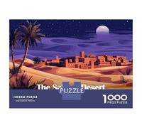 Jigsaw Puzzle 1000 Piece for Adults Sahara Desert Morocco Night Landscape Adult Jigsaw Hands-on Game Staycation Kill Time Stress Reduction Gifts 70x50cm/1000pcs
