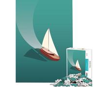 Jigsaw Puzzle 1000 Piece for Adults Sailing Boat Educational Game Learning Educational Toys Great Gifts And Toys Suitable for Couples (Size 38x52cm)