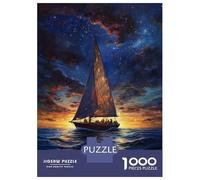 Jigsaw Puzzle 1000 Piece for Adults Sailing Under Stars Adult Jigsaw Hands-on Game Staycation Kill Time Stress Reduction Gifts 38x26cm/1000pcs