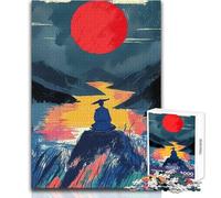 Jigsaw Puzzle 1000 Piece for Adults Samurai Meditations Home Art Decor Practical Game for And 14 Years And over (size 50x75cm)