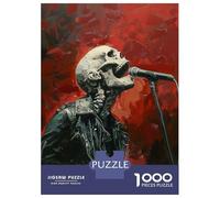 Jigsaw Puzzle 1000 Piece for Adults Skeleton Rock Star Adult Jigsaw Puzzle Toy Wall Decor Wall Decoration Unique Birthday And Gifts 52x38cm/1000pcs