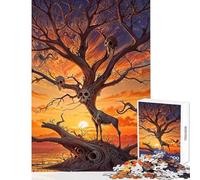 Jigsaw Puzzle 1000 Piece for Adults Skull Branch Root Animals Educational Game Wall Art Toy Wall Decor Artists' Collection, Fine Arts (38x26cm)