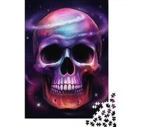 Jigsaw Puzzle 1000 Piece for Adults Skull Galaxy Art Print Jigsaw Toy Wall Decor Analysis And Logic Deal As Gifts for The Whole Family 70x50cm/1000pcs