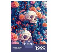 Jigsaw Puzzle 1000 Piece for Adults Skulls & Roses Puzzles for Adults Family Game Birthday Present Deal As Gifts for The Whole Family 70x50cm/1000pcs