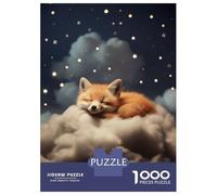 Jigsaw Puzzle 1000 Piece for Adults Sleeping Red Fox Adult Jigsaw Hands-on Game Staycation Kill Time Stress Reduction Gifts 70x50cm/1000pcs