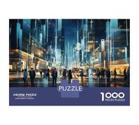 Jigsaw Puzzle 1000 Piece for Adults Smart City Technology Innovation Puzzle for Adults Family Game Precision Cutting for Birthday, Chrismas 52x38cm/1000pcs
