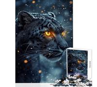Jigsaw Puzzle 1000 Piece for Adults Snow Leopard's Gaze - Fun Games Suitable for Couples Home Decoration Toys Fun at Home Activities, (50x75cm)
