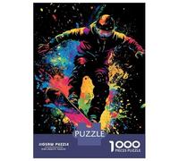 Jigsaw Puzzle 1000 Piece for Adults Snowboarder in Action Jigsaw Puzzle Fun Games A Work of Art Deal As Gifts for The Whole Family 70x50cm/1000pcs