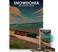 Jigsaw Puzzle 1000 Piece for Adults Snowdonia National Park Sharp Cut Craft Focus Game Gift Idle Time Game Xmas Scene Art(38x26cm)