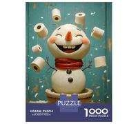 Jigsaw Puzzle 1000 Piece for Adults Snowman Toilet Paper Fun Adult Jigsaw Hands-on Game Staycation Kill Time Stress Reduction Gifts 38x26cm/1000pcs