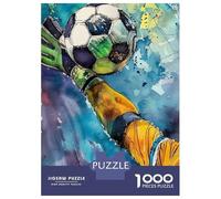 Jigsaw Puzzle 1000 Piece for Adults Soccer Goalkeeper Save Puzzle for Adults Hands-on Game Improve Memory Stress Reduction Gifts 38x26cm/1000pcs