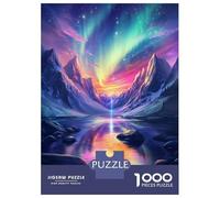 Jigsaw Puzzle 1000 Piece for Adults Space Aurora Borealis Mountain Puzzles for Adults Family Game Birthday Present Deal As Gifts for The Whole Family 52x38cm/1000pcs