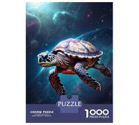 Jigsaw Puzzle 1000 Piece for Adults Space Turtle Sea Animal Adult Jigsaw Relaxing Games Hand Speed Race Unique Birthday And Gifts 52x38cm/1000pcs