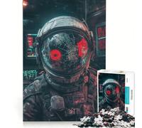 Jigsaw Puzzle 1000 Piece for Adults Spaceman in A Cracked Helmet, Impossible Game, Parent-child Interaction, for Birthday, Chrismas 38x26cm