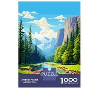 Jigsaw Puzzle 1000 Piece for Adults Spring Yosemite Pixel Art Puzzles for Adults Family Game Birthday Present Deal As Gifts for The Whole Family 52x38cm/1000pcs