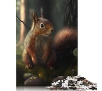 Jigsaw Puzzle 1000 Piece for Adults Squirrel in The Forest Puzzles for Adults Woodenboard Puzzles For Family Fun & Game Night 1000pcs (75x50cm)