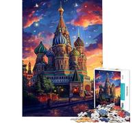 Jigsaw Puzzle 1000 Piece for Adults St. Basil's Splendor- Educational Games Toys Educational Games Secret Santa Gifts Family Activities (size 38x26cm)