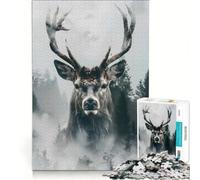 Jigsaw Puzzle 1000 Piece for Adults Stag Deer Regal Presence, Impossible Game, Parent-child Interaction, for Birthday, Chrismas 38x26cm
