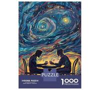 Jigsaw Puzzle 1000 Piece for Adults Starry Night Coffee Date Puzzles for Adults Toy Wall Decor But Fun And Humorous Unique Birthday And Gifts 52x38cm/1000pcs