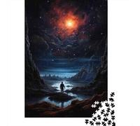 Jigsaw Puzzle 1000 Piece for Adults Starry Night Sky Hiking Adventure Jigsaw Toy Wall Decor Analysis And Logic Deal As Gifts for The Whole Family 38x26cm/1000pcs