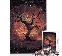 Jigsaw Puzzle 1000 Piece for Adults Starry Wisdom Tree Educational Game Wall Art Toy Wall Decor Artists' Collection, Fine Arts (38x26cm)