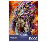 Jigsaw Puzzle 1000 Piece for Adults Steampunk Horse Head Art Print Jigsaw for Adults Fun Games Analysis And Logic Deal As Gifts for The Whole Family 70x50cm/1000pcs